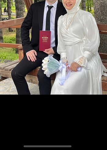 m Beden beyaz Renk Nikah elbisesi
