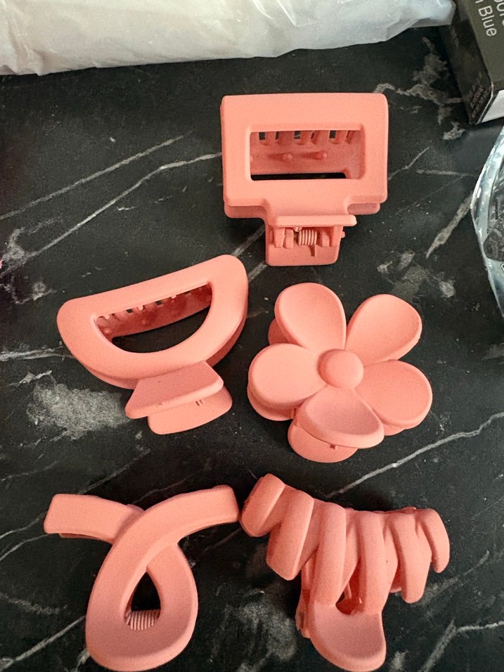 Pembe Plastik Saç Tokası Seti - Görsel 2