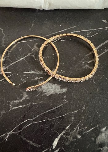 Parlak Altın Kadın Bileklik Seti - Görsel 2