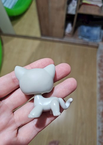 Eski LPS miniş shorthair açık gri kedi