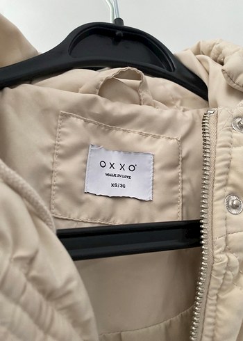 Bej Düğmeli Kadın Midi Mont - Görsel 2