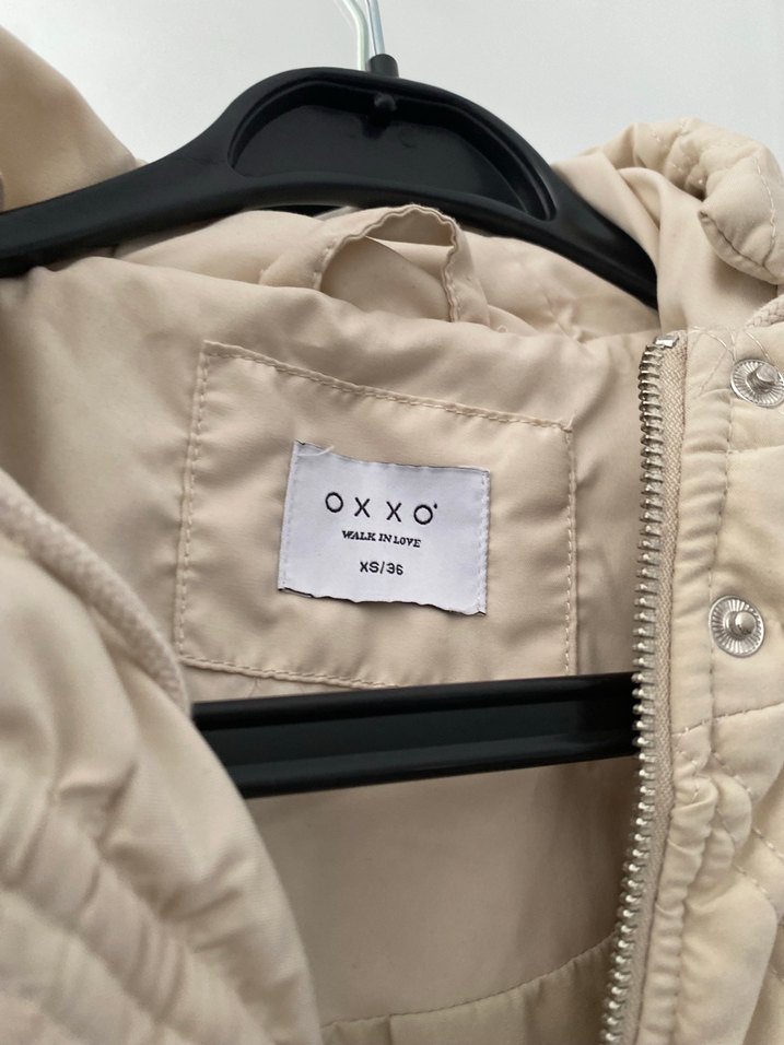 Bej Düğmeli Kadın Midi Mont - Görsel 2