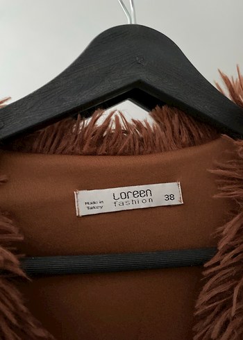 Kahverengi Bohem Midi Kürk Detaylı Kaban - Görsel 2