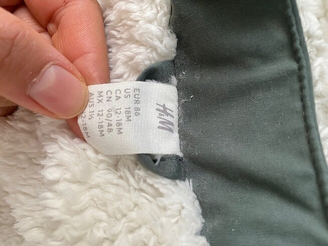 12-18 Ay Beden yeşil Renk H&M erkek bebek mont