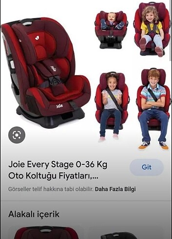 9- 36 kg Beden JOİE MARKA OTO KOLTUGİ