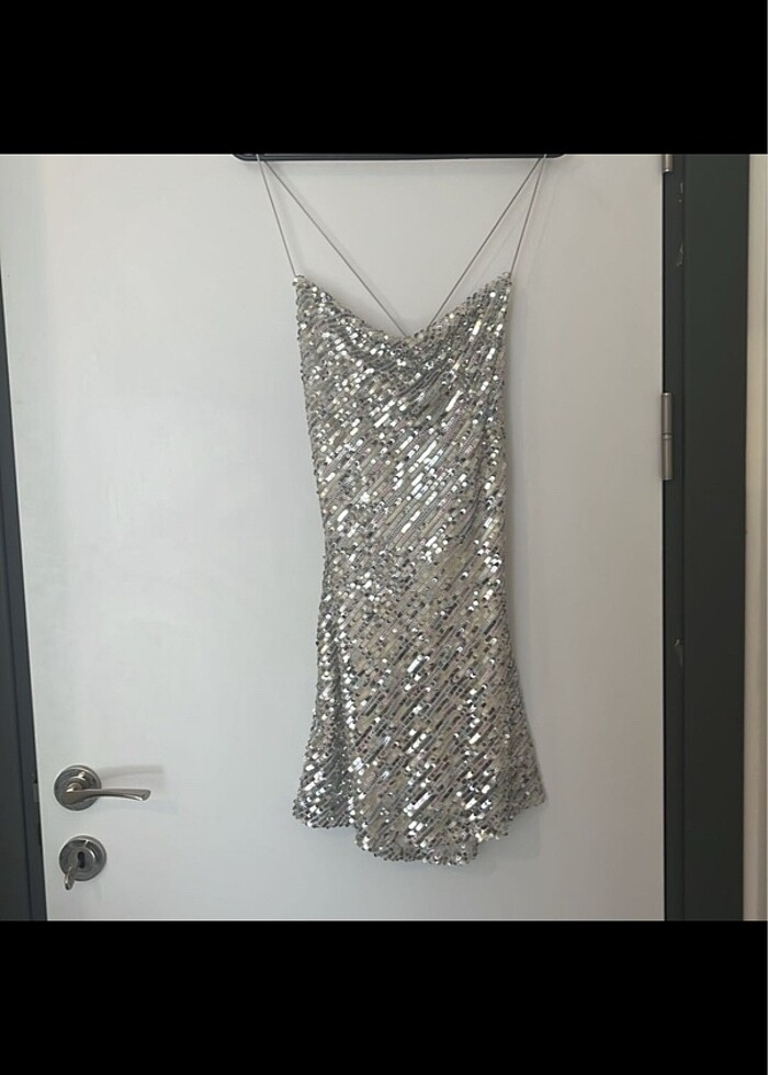 Zara şık mini gece elbisesi - Görsel 4