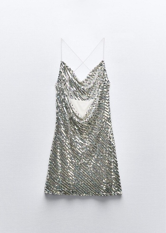 Zara şık mini gece elbisesi - Görsel 2