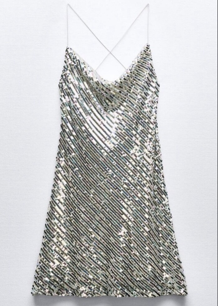 Zara şık mini gece elbisesi - Görsel 3