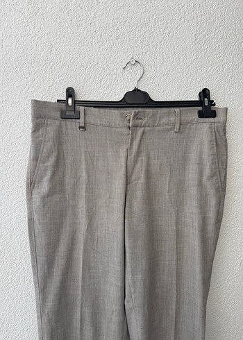 m Beden Bej Kemerli Erkek Keten Pantolon pierre cardin
