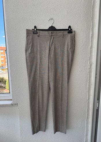 Bej Kemerli Erkek Keten Pantolon pierre cardin