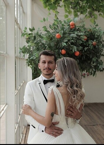 38 Beden beyaz Renk Gelinlik