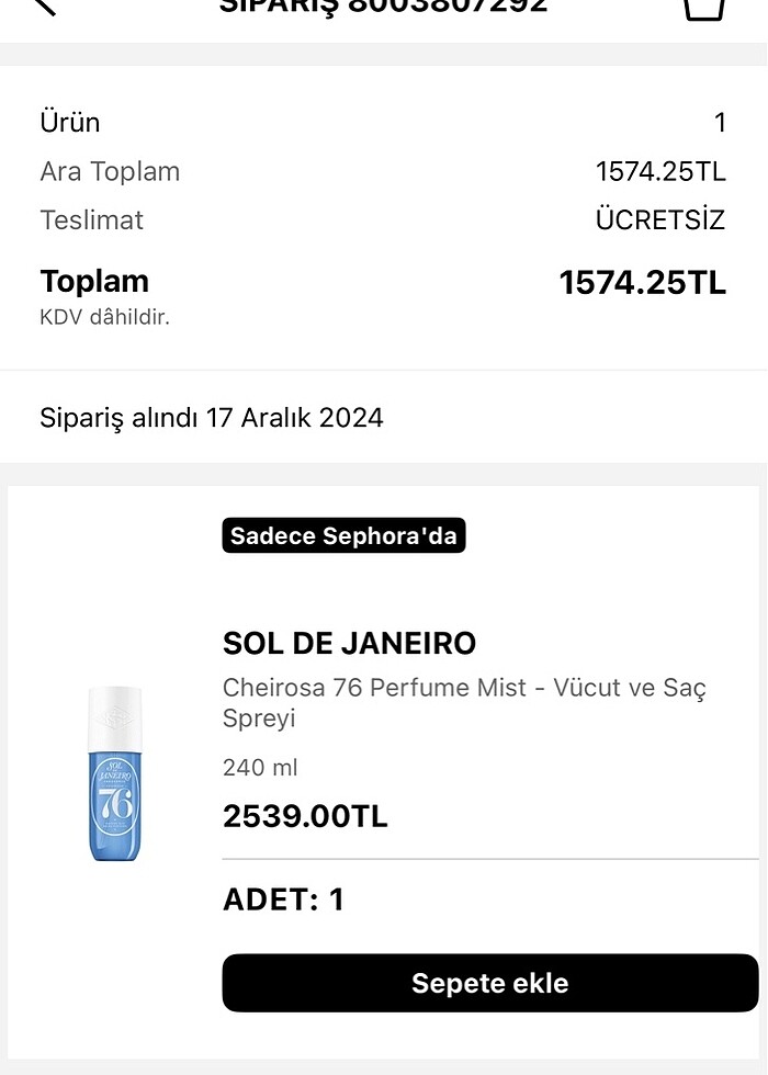 Sol de janeıro 76 no body mist 240 ml - Görsel 4