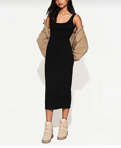 Bershka Bershka Askılı Midi Elbise