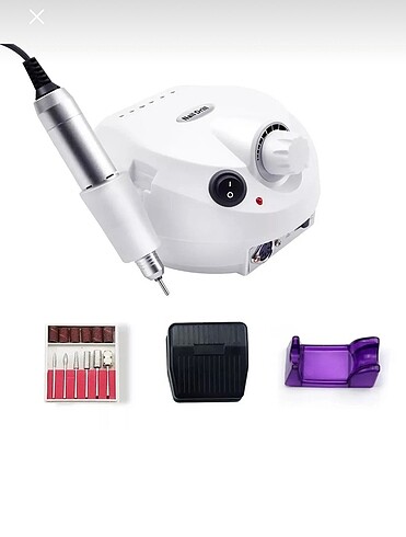 SUN Beyaz Elektrikli Tırnak Törpü Makinası Nail Drill Freze Kuru