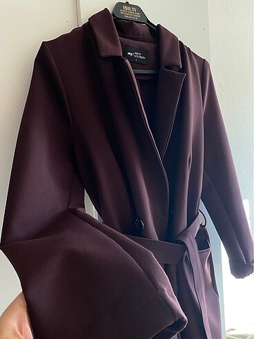 Diğer merve gültekin blazer ceket bordo