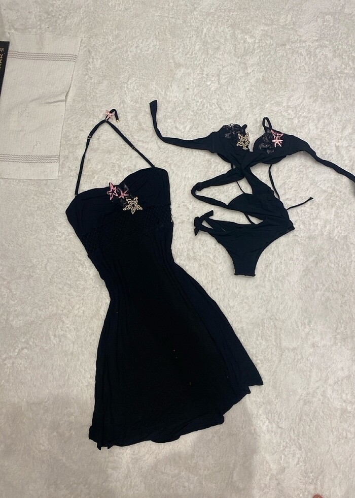 PLAJ ELBİSE VE MAYOKİNİ TAKIM - Görsel 2