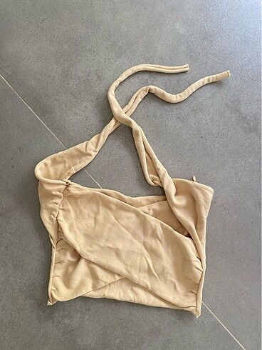 m Beden camel Renk TRİKO CROP