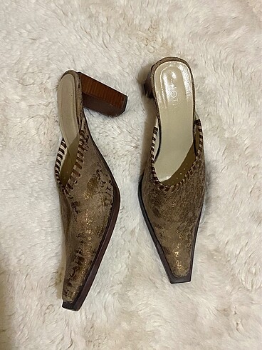 vintage topuklu terlik