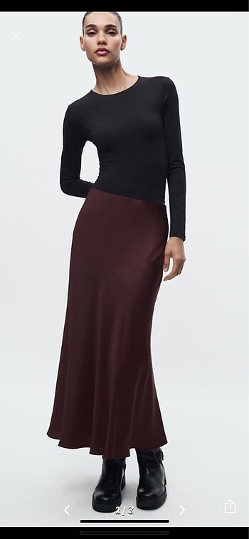 Zara saten etek