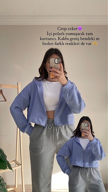 içi tüylü crop sweat
