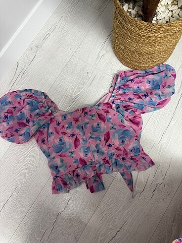 38 Beden pembe Renk çiçekli bluz