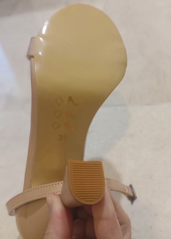 35 Beden Bej Stiletto Topuklu Kadın Abiye Ayakkabı
