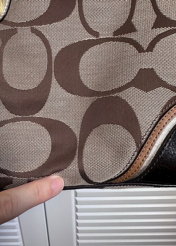  Beden kahverengi Renk coach signature vintage çanta