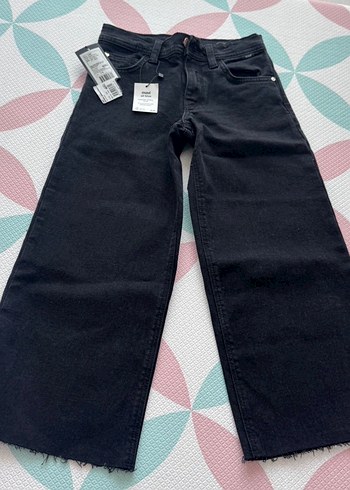 Mavi Jeans Siyah Bol Kesim Midi Kız Çocuk Kot Pantolon