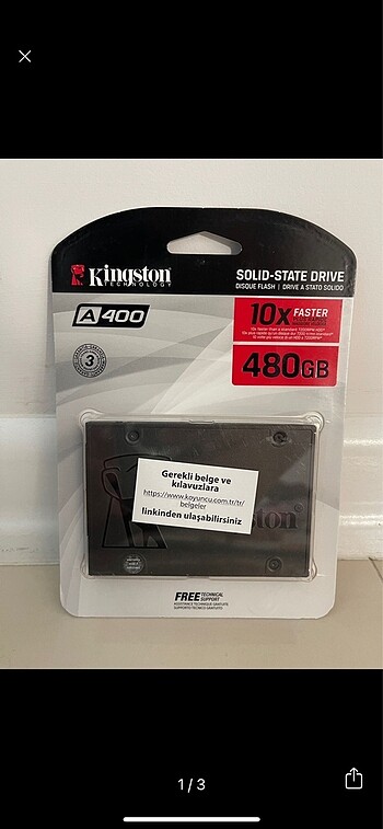 Kingston A400 480 GB Sata SSD
