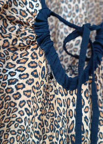 Leopar Desenli Bohem Pareo - Görsel 2