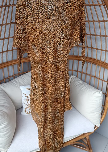 Leopar Desenli Bohem Pareo - Görsel 4
