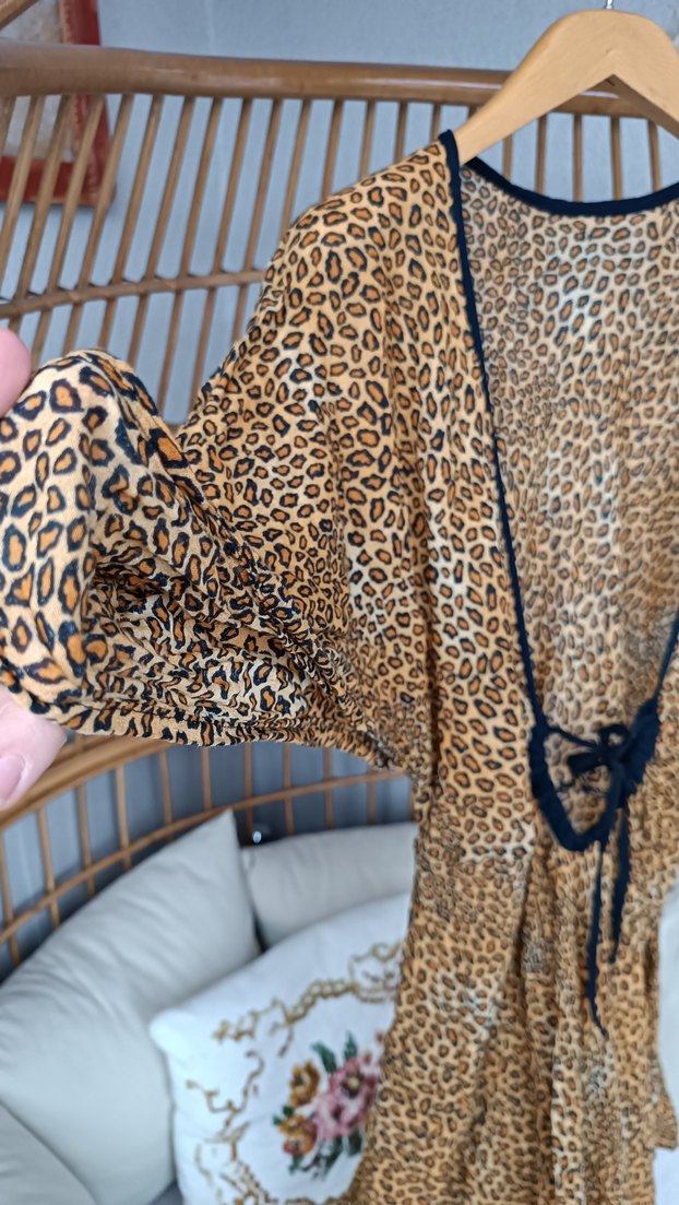 Leopar Desenli Bohem Pareo - Görsel 3