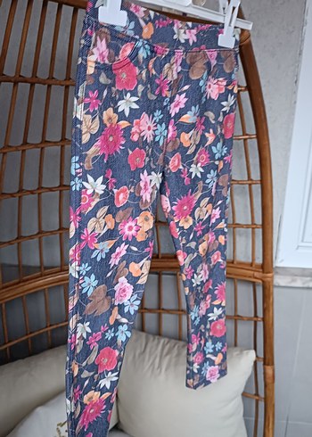 Çiçek Desenli Bohem Çocuk Tayt - Görsel 2