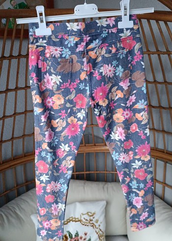 Çiçek Desenli Bohem Çocuk Tayt - Görsel 3