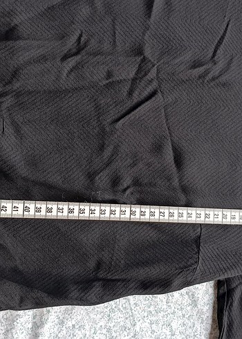 Siyah Rahat Kesim Keten Kadın Bluz - Görsel 4