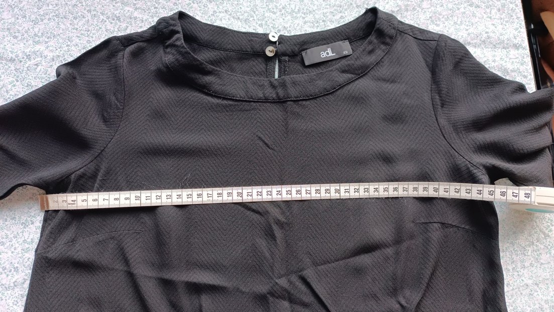 Siyah Rahat Kesim Keten Kadın Bluz - Görsel 5