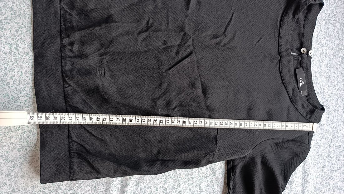 Siyah Rahat Kesim Keten Kadın Bluz - Görsel 4