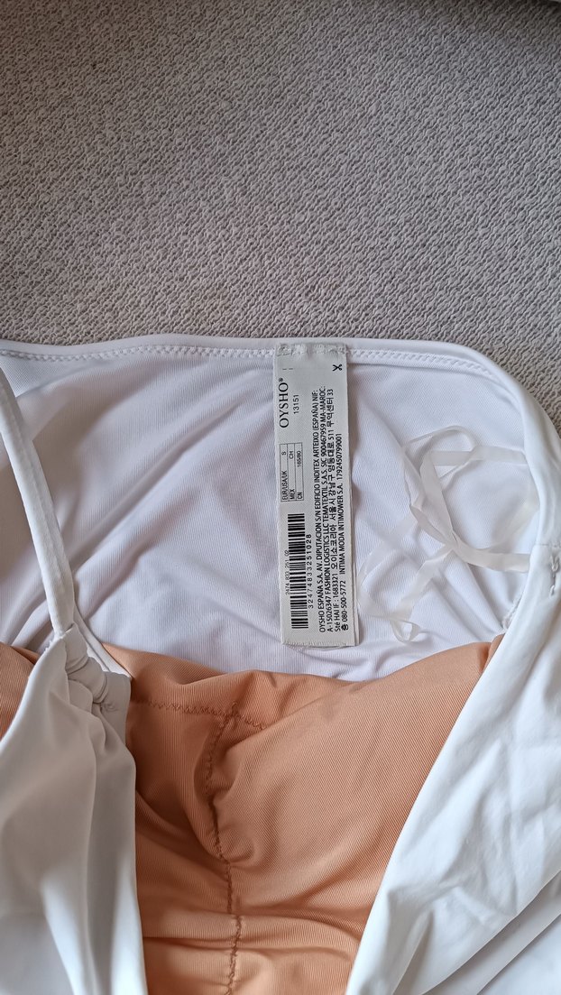 Beyaz İnce Askılı Kadın Mayo - Görsel 2