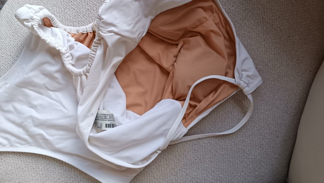 Beyaz İnce Askılı Kadın Mayo - Görsel 4