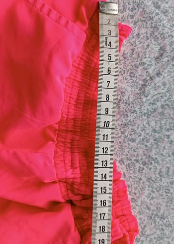 Düğmeli Pembe Kız Şortu - Görsel 6