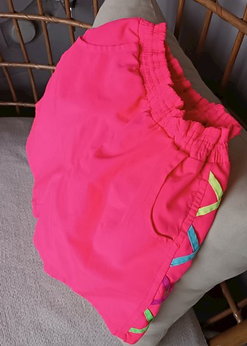 Düğmeli Pembe Kız Şortu - Görsel 2