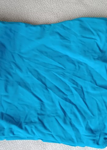 Mavi Parlak Askılı Kadın Mayo - Görsel 5