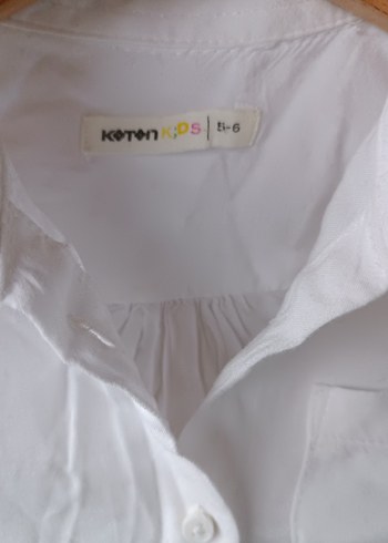 Kadın Beyaz Keten Düğmeli Gömlek - Görsel 3