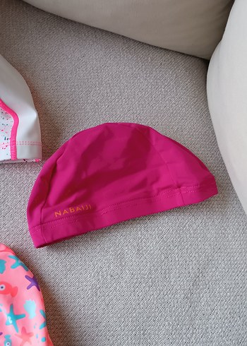 Pembe Askılı Kız Çocuk Deniz şapkası - Görsel 3