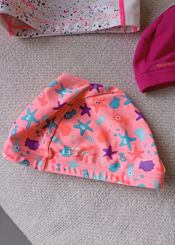 Pembe Askılı Kız Çocuk Deniz şapkası - Görsel 4