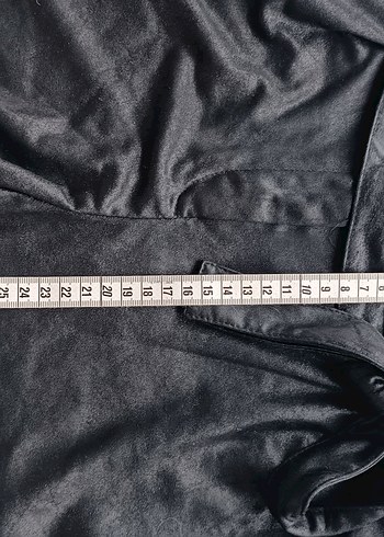 Kemerli Siyah Deri Mini Şort - Görsel 4