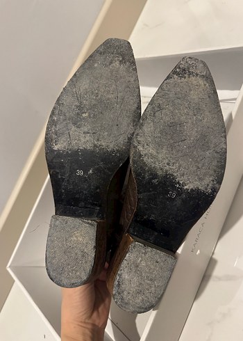 Acı kahve Yılan Derisi Desenli kovboy çizme - Görsel 7