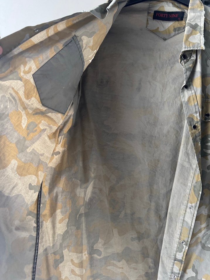 Kamuflaj Düğmeli askeri desen Gömlek - Görsel 3