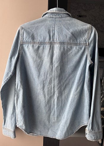 Düğmeli Denim Kadın Gömlek - Görsel 4