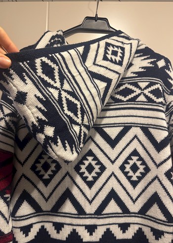 Bohem Desenli Uzun Örgü Hırka - Görsel 5